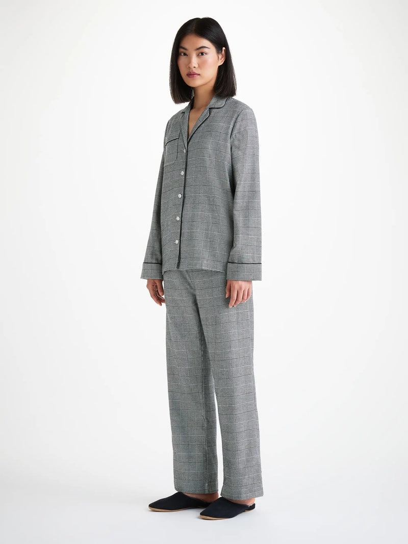 Women's Pajamas Kelburn 42 Brushed Cotton Black - 3
