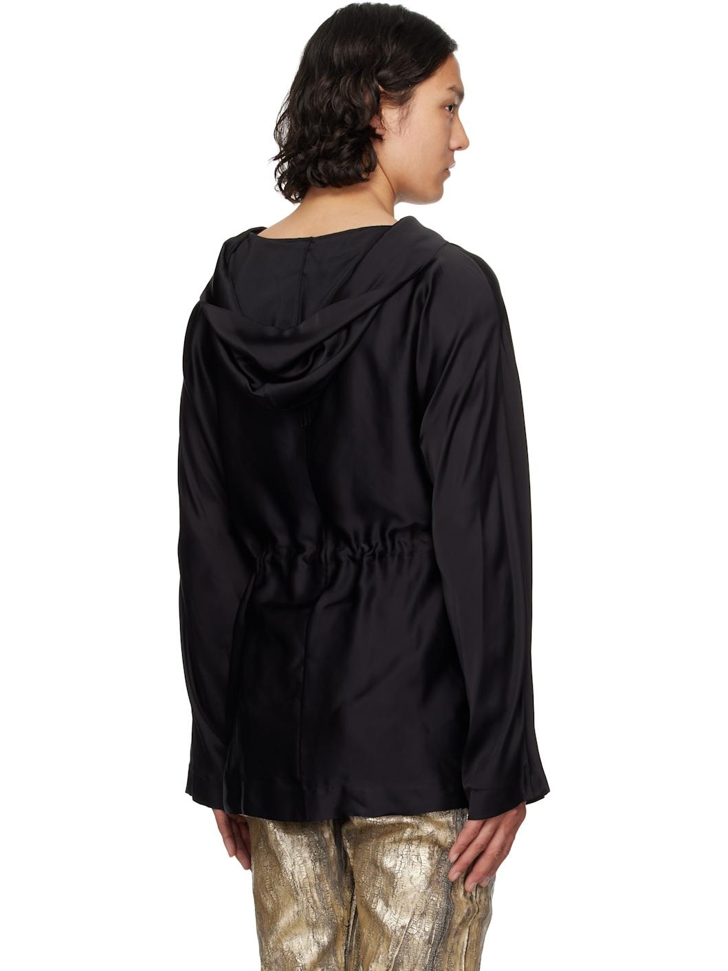 Black Hollywood Hooded Tunic Hoodie - 3