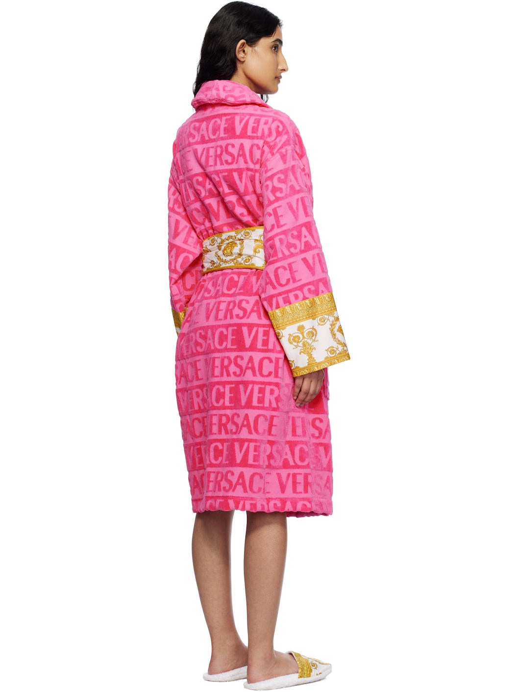 Pink 'I Heart Baroque' Bathrobe - 3