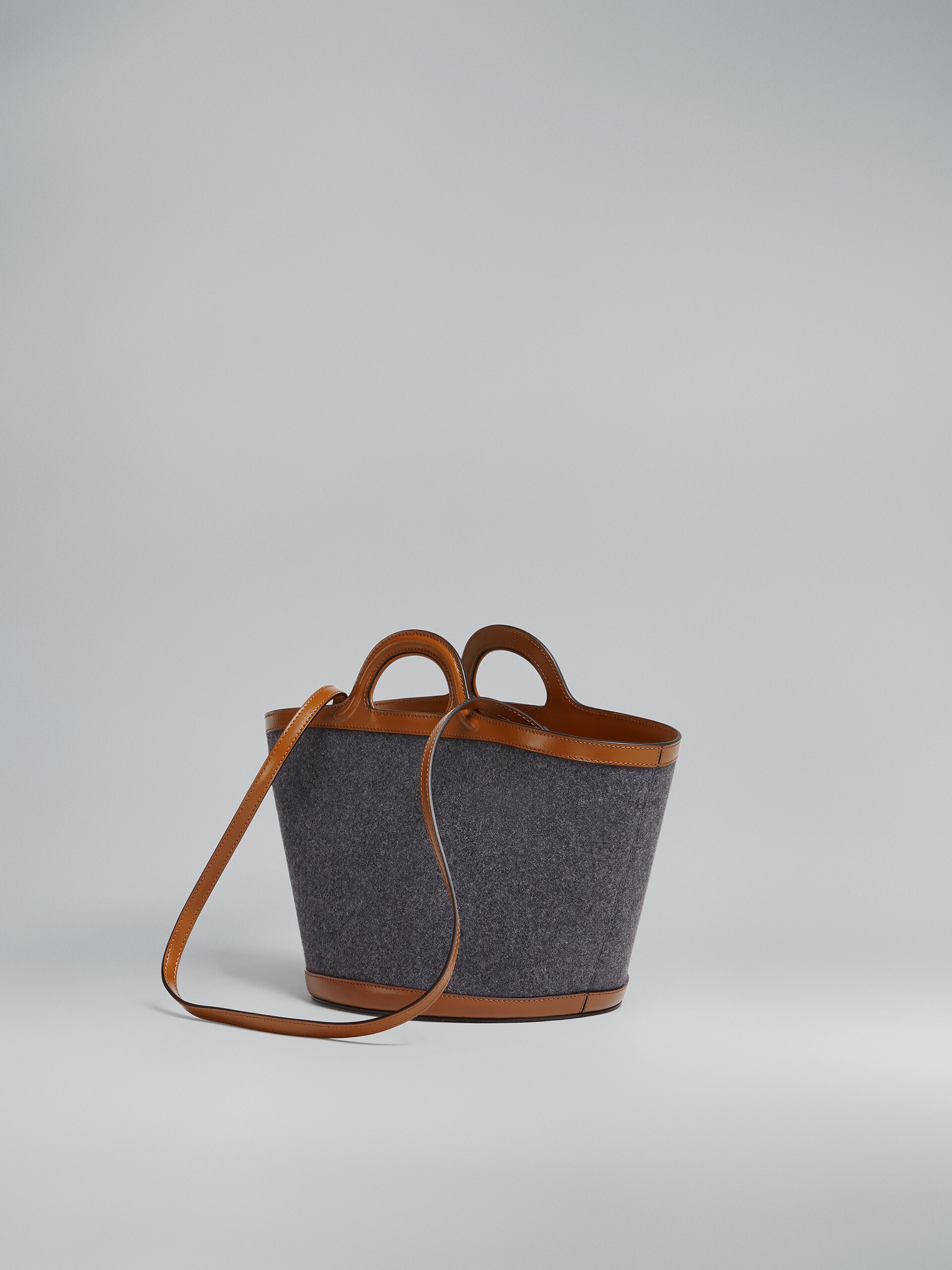 TROPICALIA SMALL BAG IN FELT AND LEATHER - 3