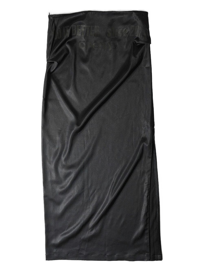 OPEN YY logo-print side-zip skirt outlook