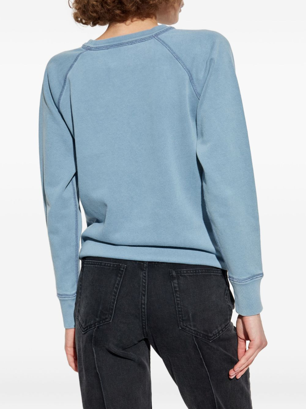 logo-print cotton sweatshirt - 4