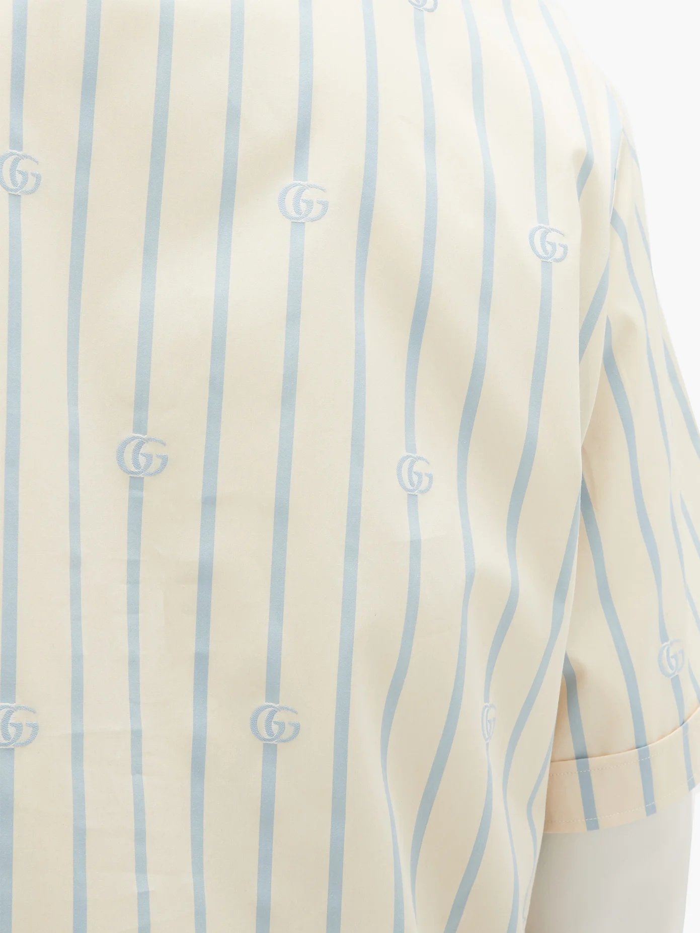 Striped GG-jacquard cotton shirt - 4