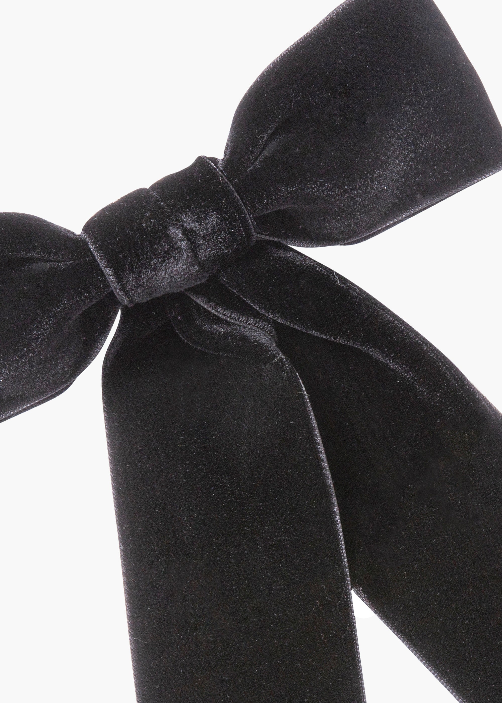 Wide Velvet Bow Barrette - 5