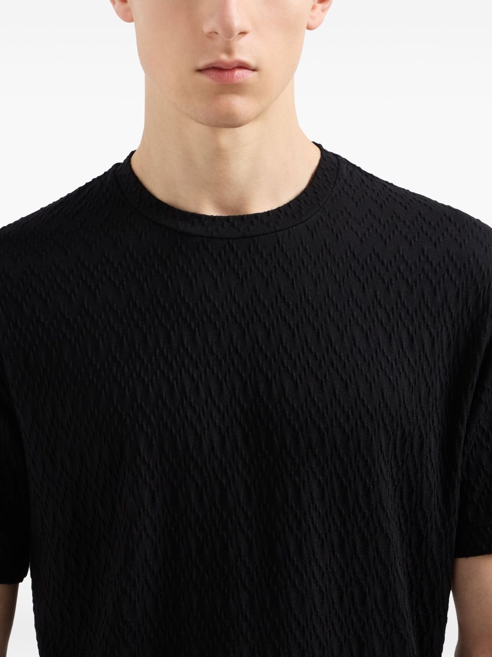 textured T-shirt - 4