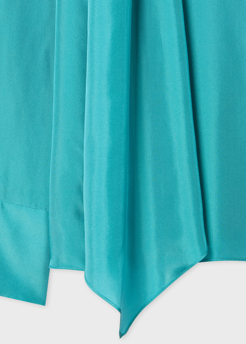 Women's Emerald Green Silk Blouse 3