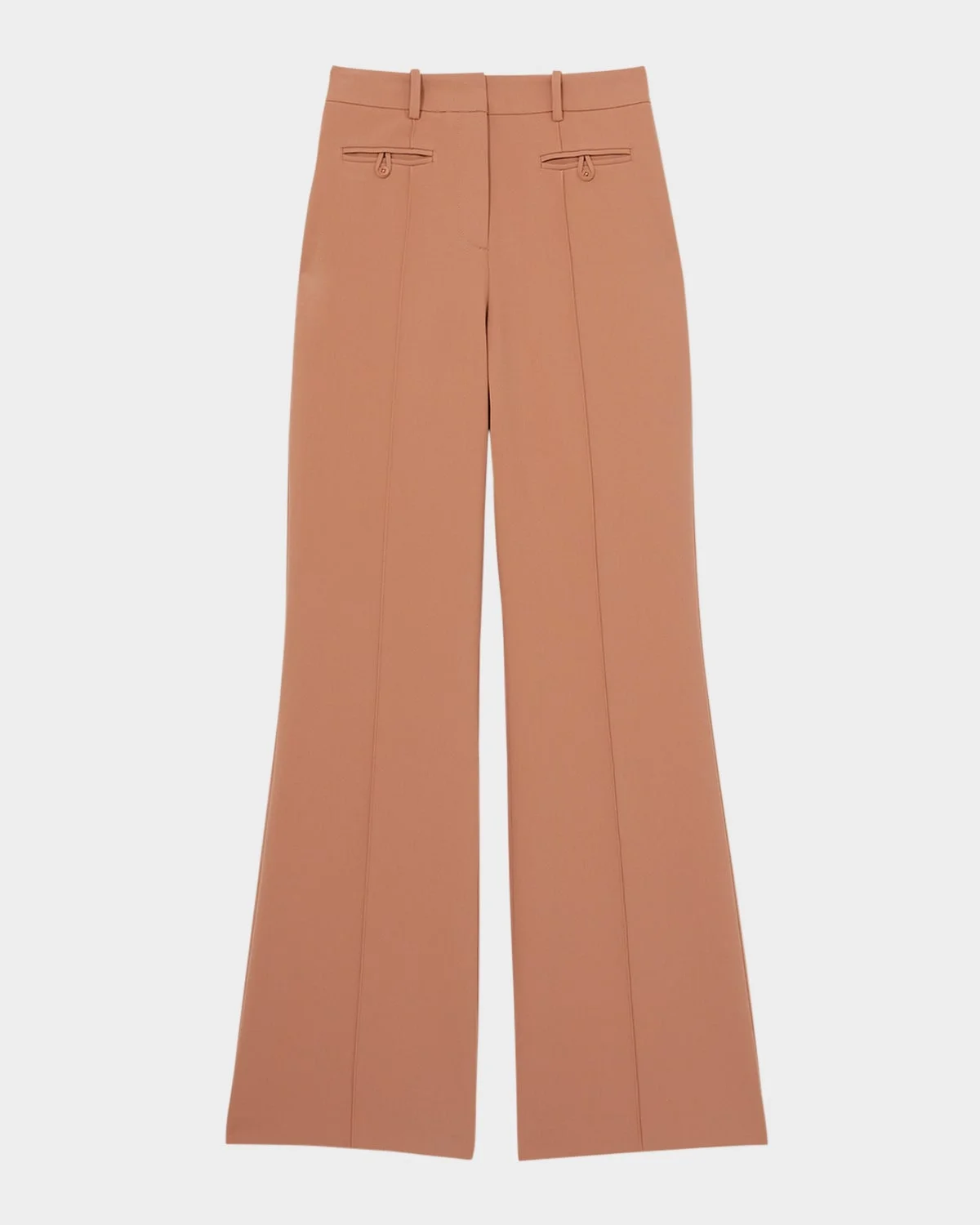 Abbey Pintuck Flare-Leg Trousers - 1