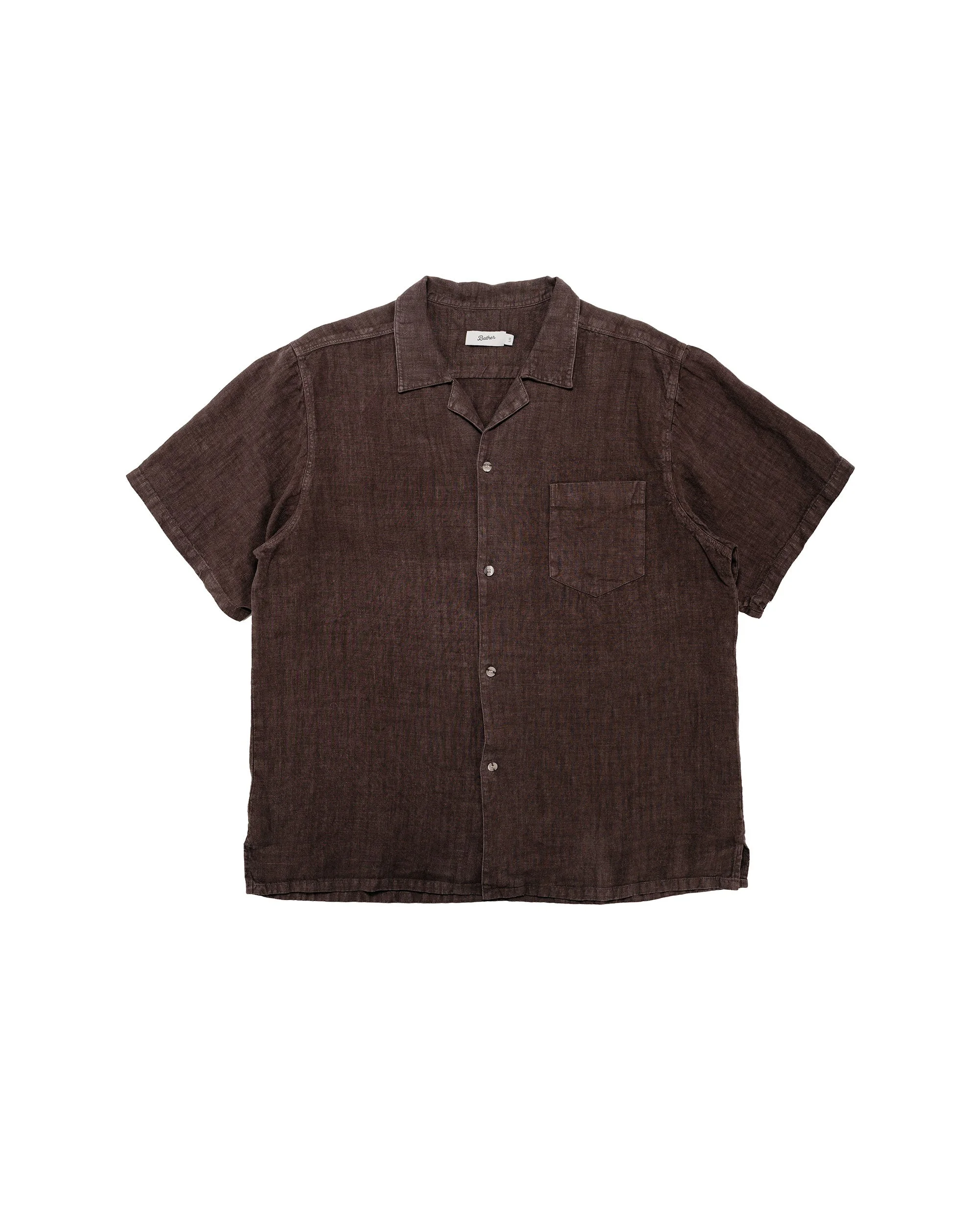 Espresso Linen Camp Shirt - 1