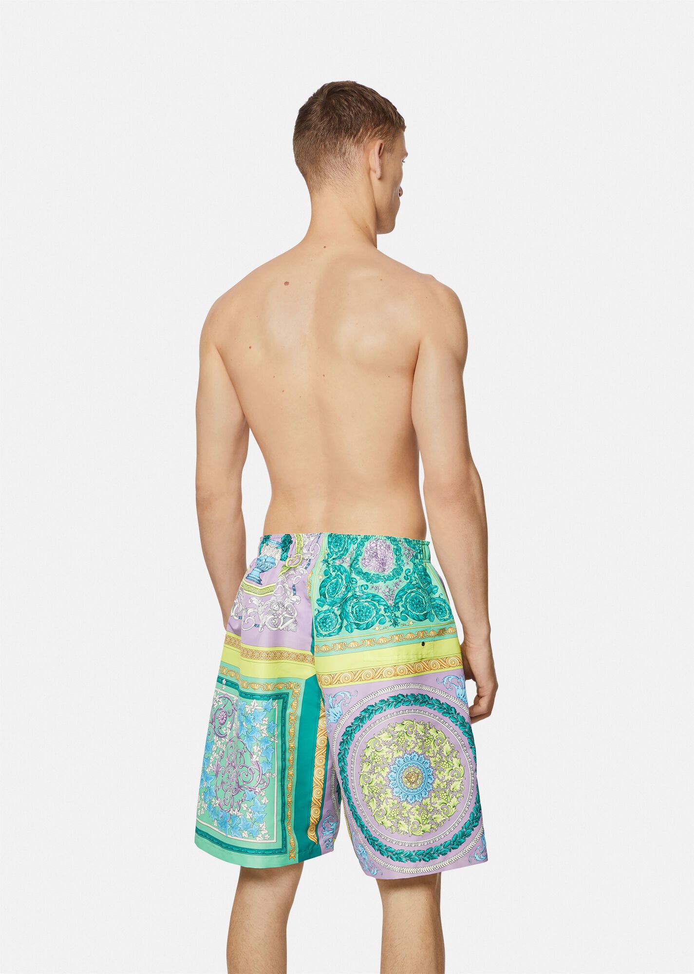 Barocco Mosaic Print Long Swim Shorts - 3
