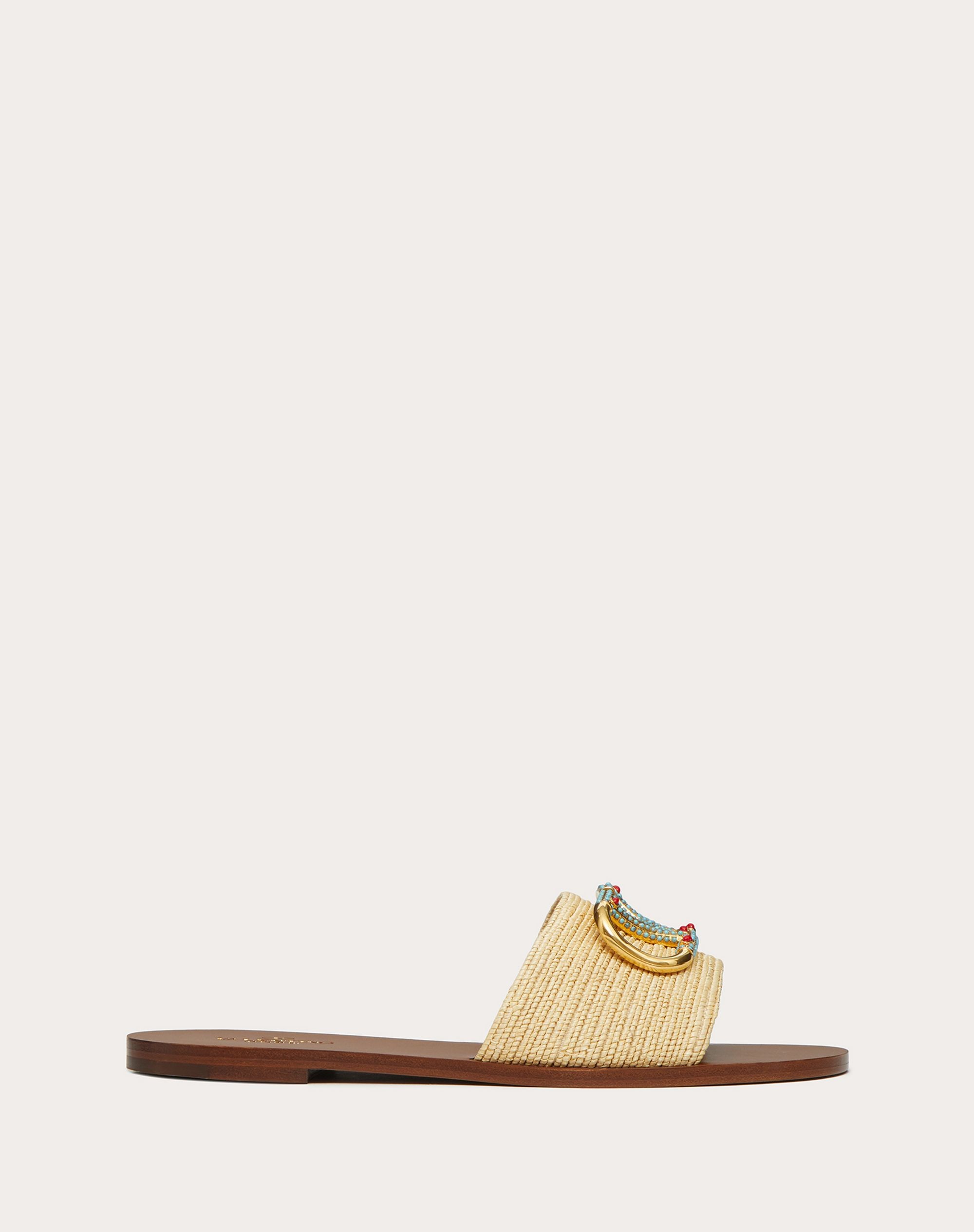 Valentino Garavani Escape Raffia Slide - 1