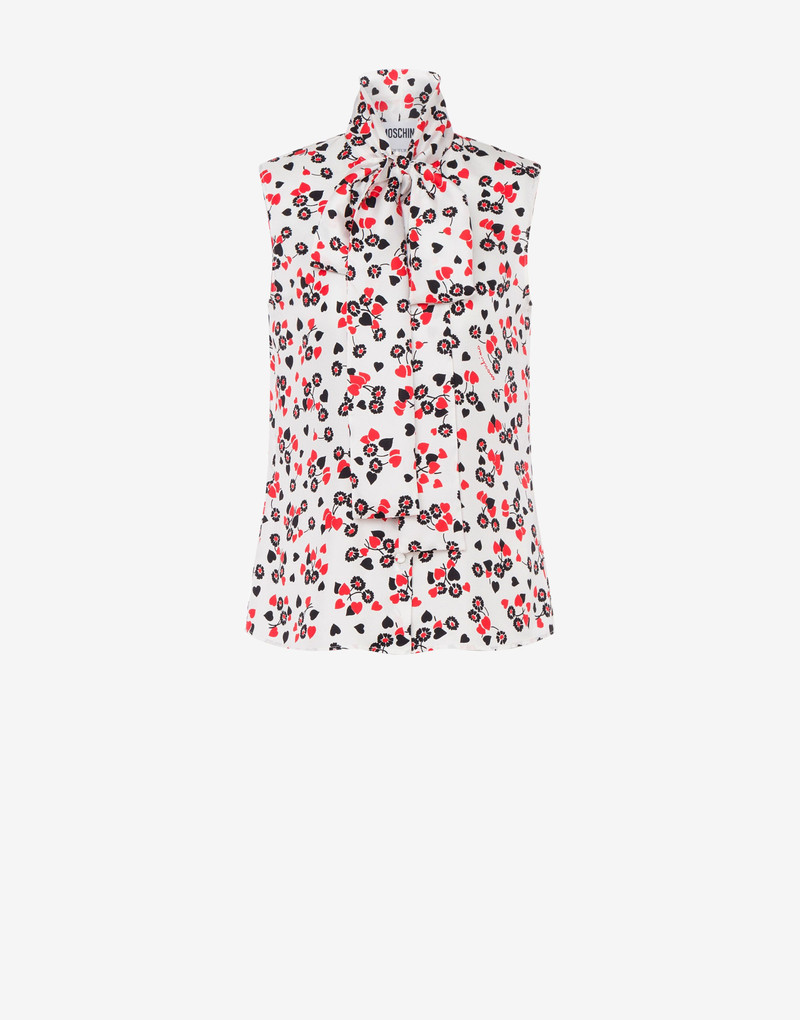 HEARTS & FLOWERS SILK TWILL TOP 1