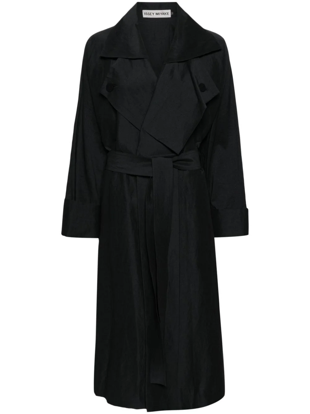 Issey Miyake Women Linen Blend Belted Trench Coat - 1
