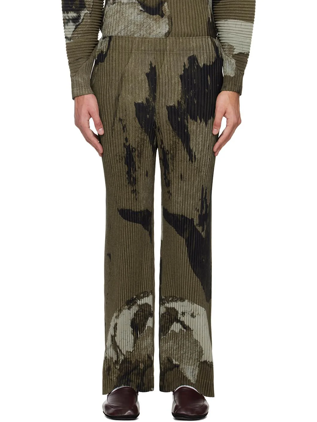 Brown Painted Stone Trousers - 1