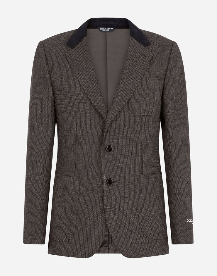 Wool-blend Portofino jacket with pencil stripe - 3