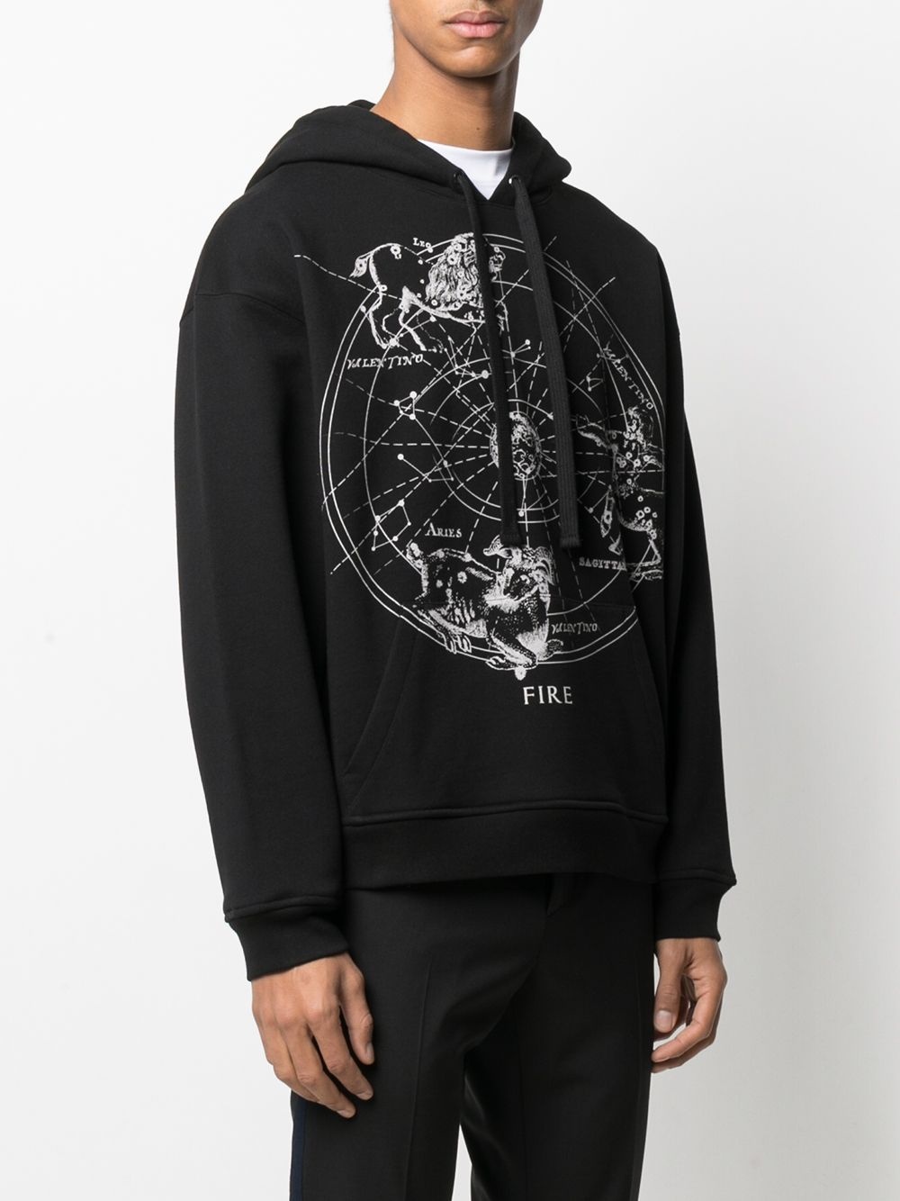 zodiac map print hoodie - 3