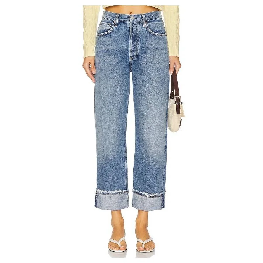Agolde Fran Low Slung Straight Jeans - 1
