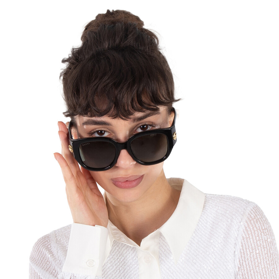 Gucci Grey Square Ladies Sunglasses GG1599SA 001 52 - 2