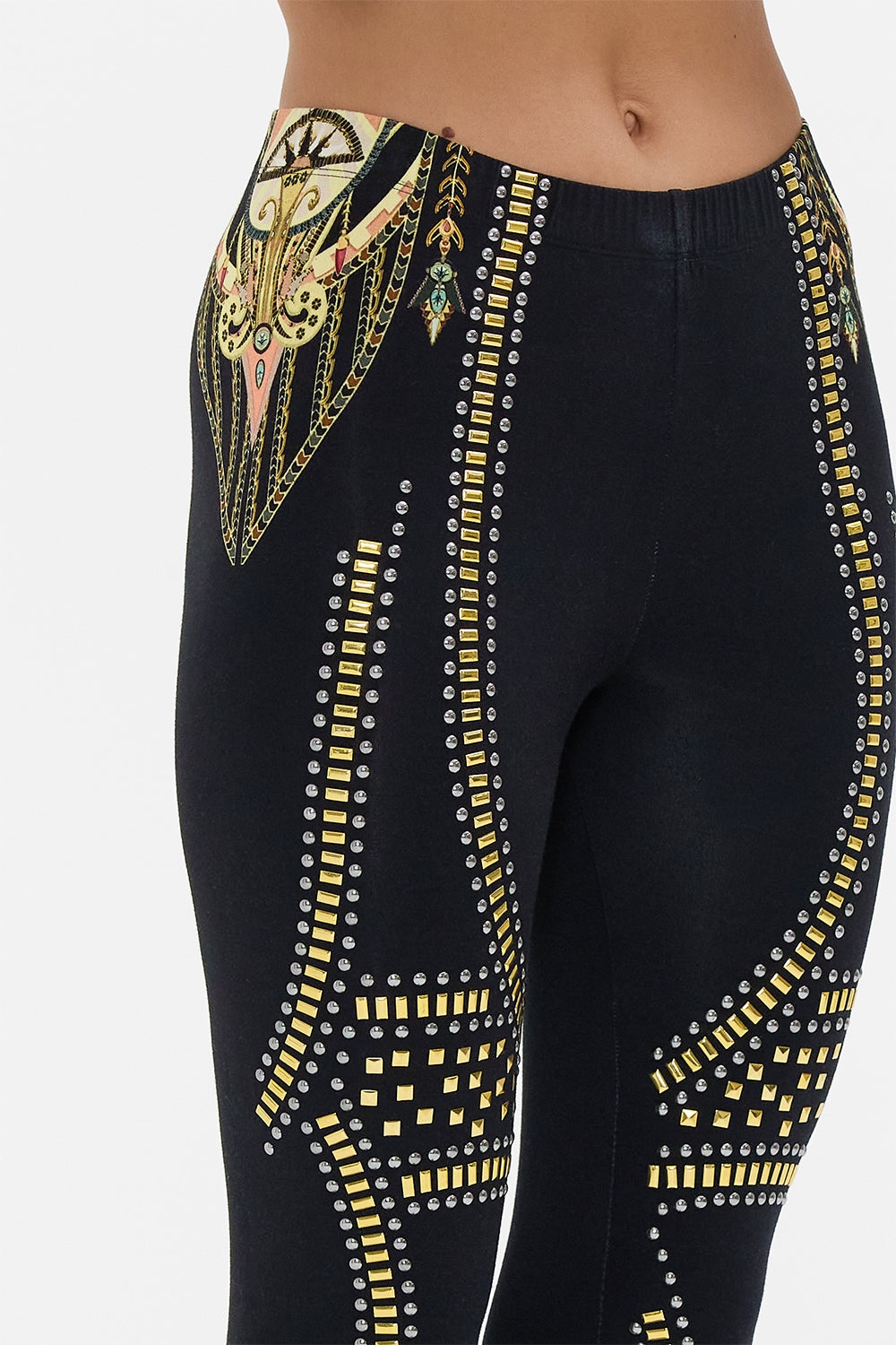 METAL HOTFIX EMBELLISHED LEGGINGS - 6