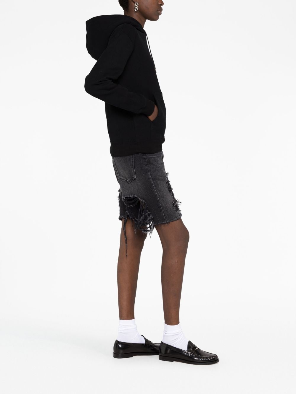 logo-print drawstring hoodie - 6