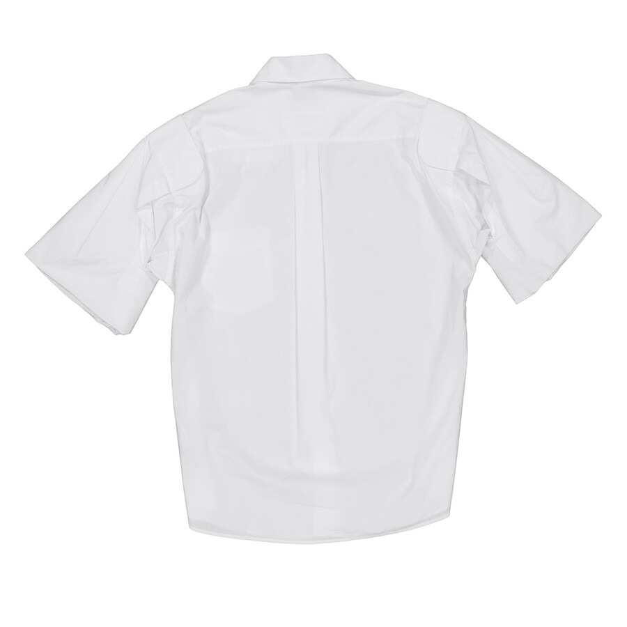 MM6  Maison Margiela Ladies White Short-Sleeve Cotton Shirt - 7