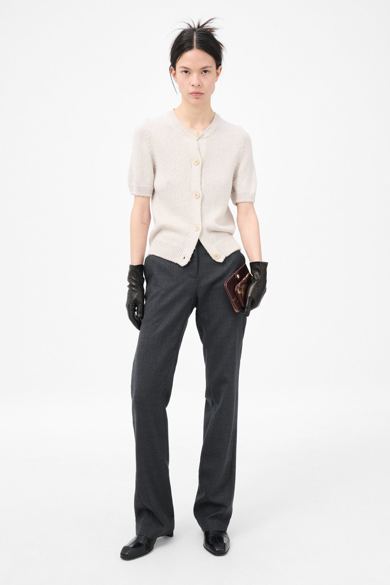 Our Legacy Shrunken Cardigan Oyster Cherub Silk outlook