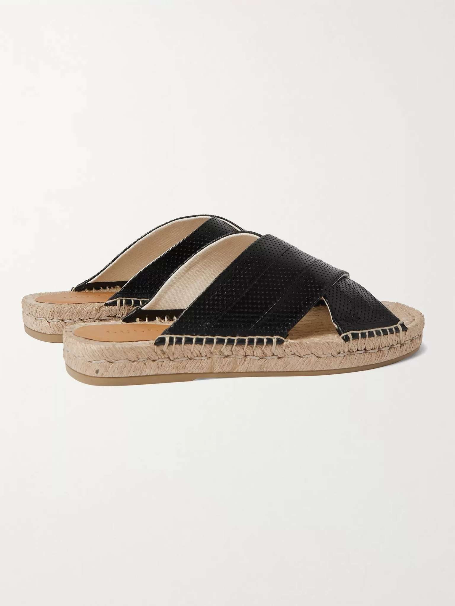 Perforated Leather Sandals - 4