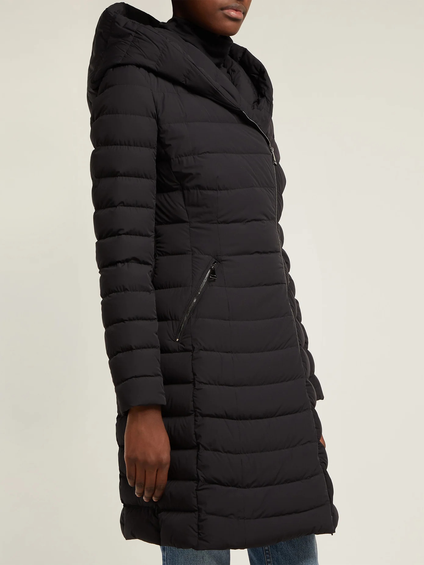 Barge asymmetric-zip quilted down-filled coat - 4