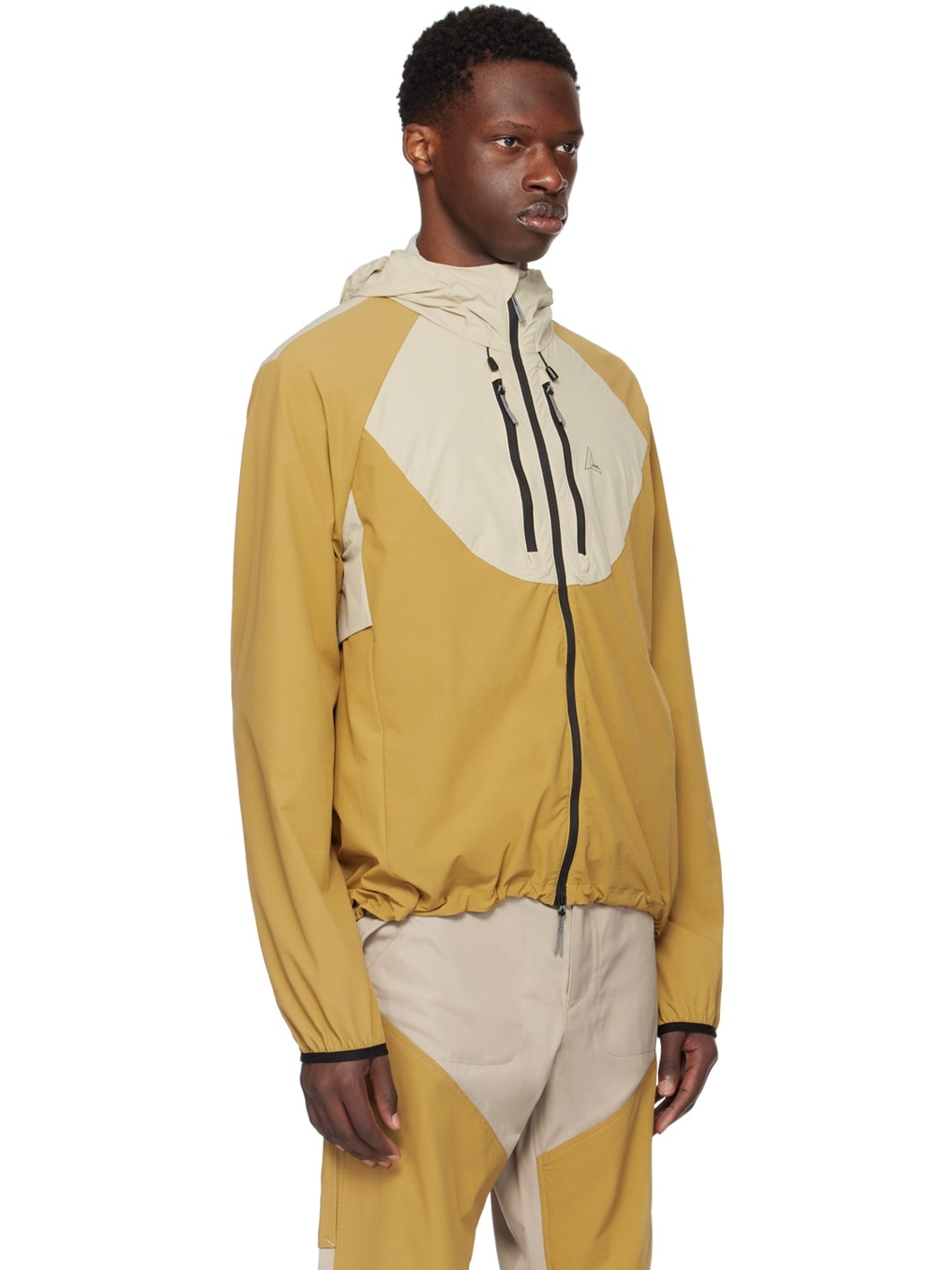 Khaki & Beige Zip Jacket - 2