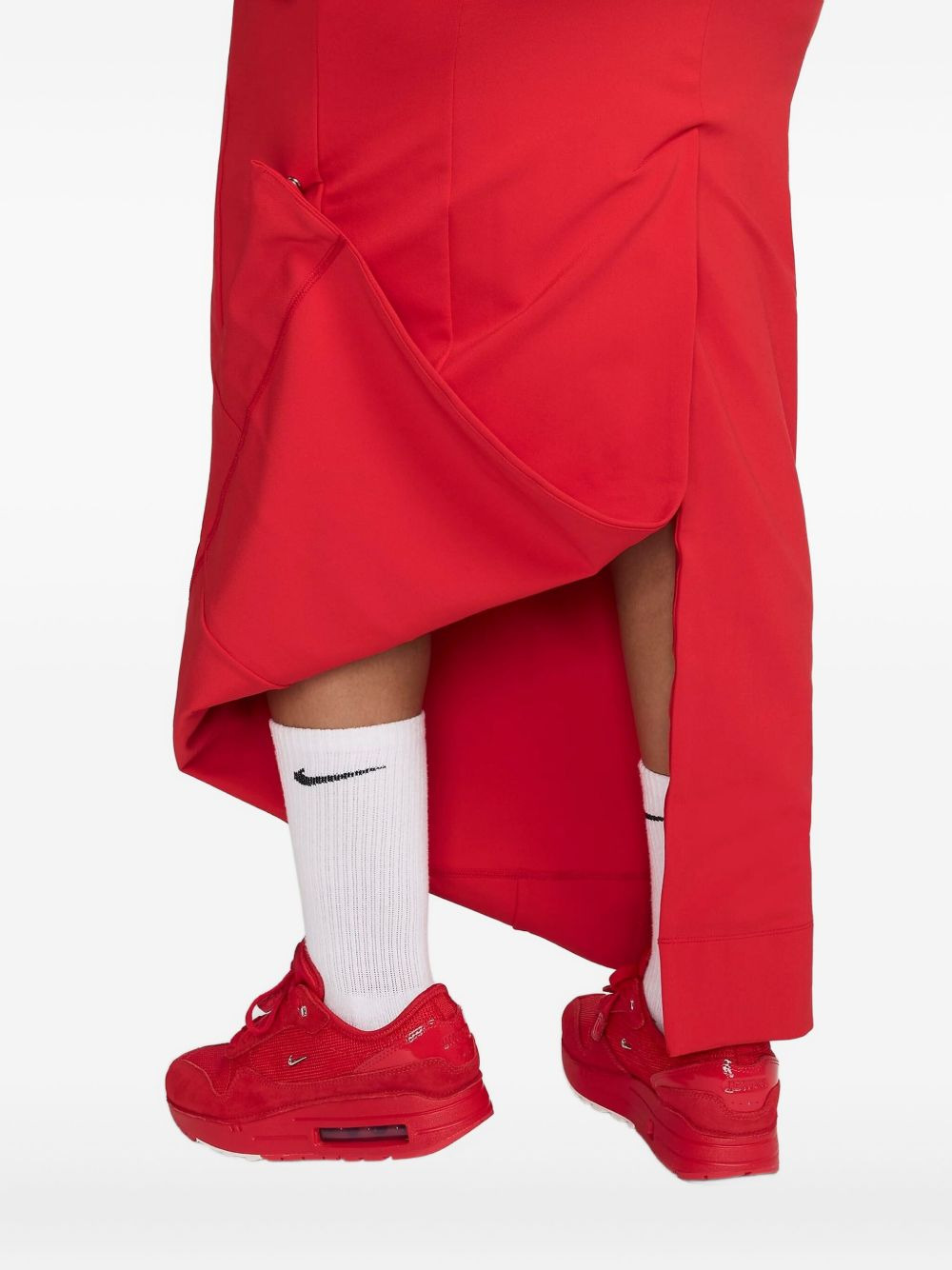 zip-front panelled maxi skirt - 4