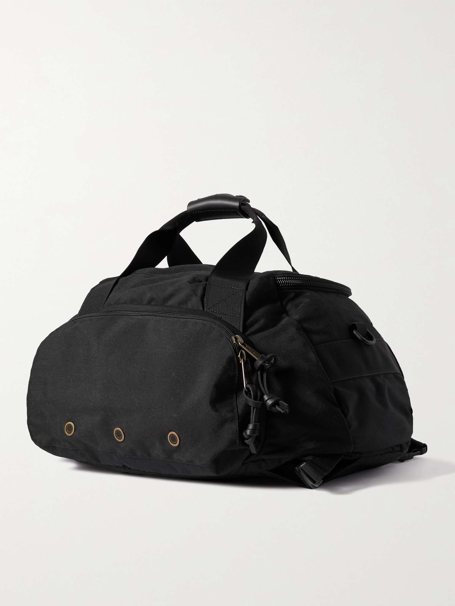 Leather-Trimmed Nylon Duffle Bag - 4