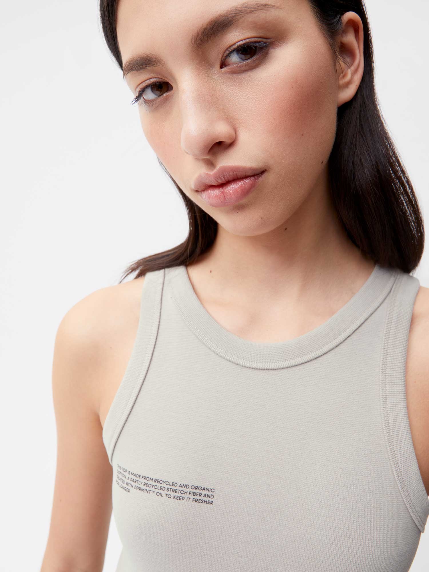 Women's Recycled Cotton Tank Top - Stone - 4