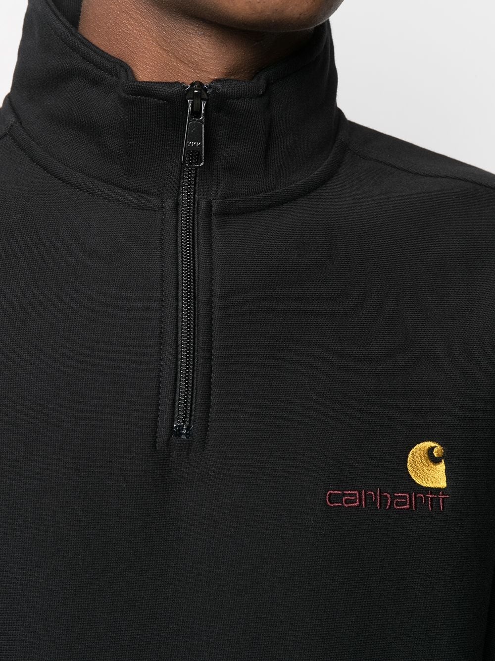 short-zip logo sweatshirt - 5