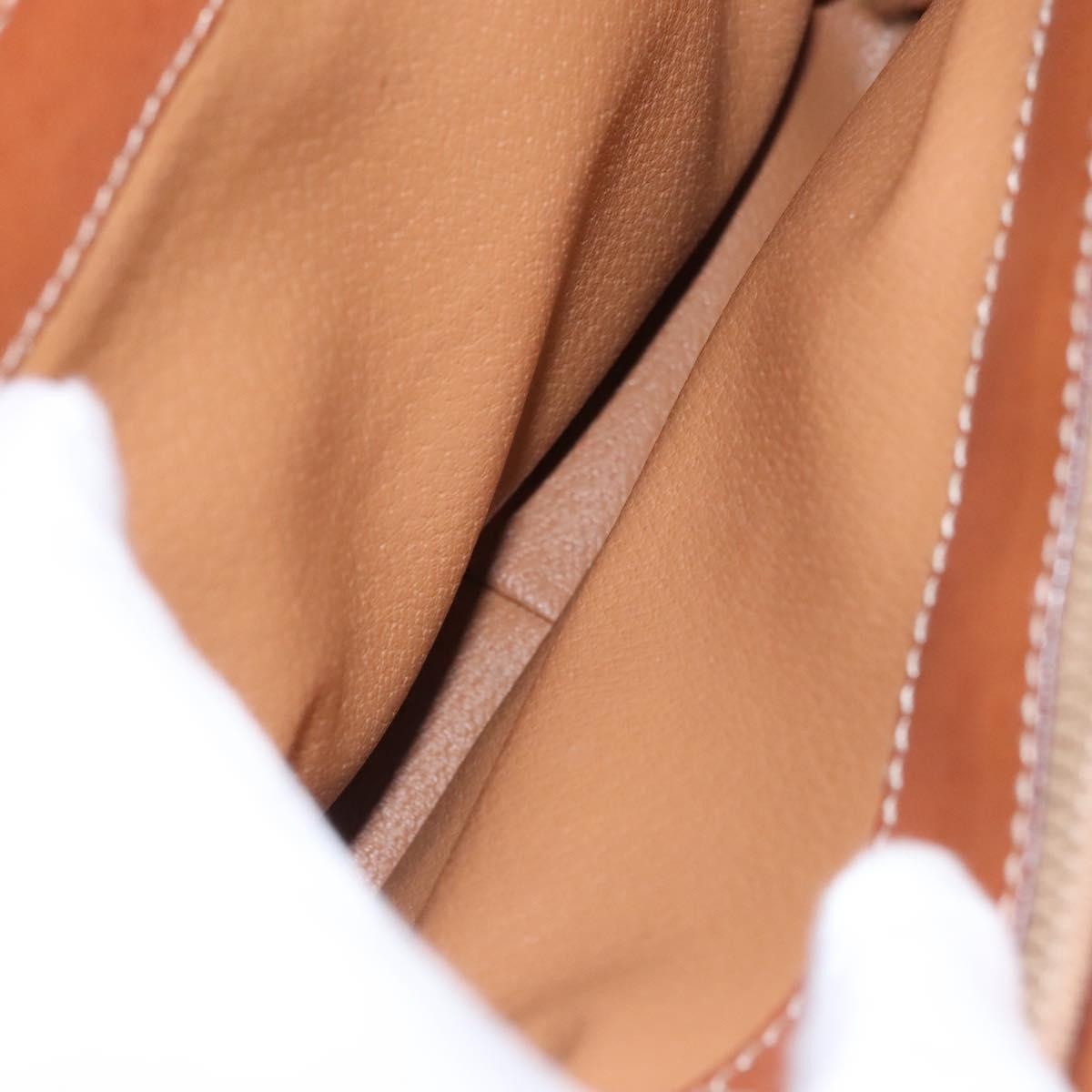 CELINE Macadam Canvas Hand Bag Pvc Leather White - 11