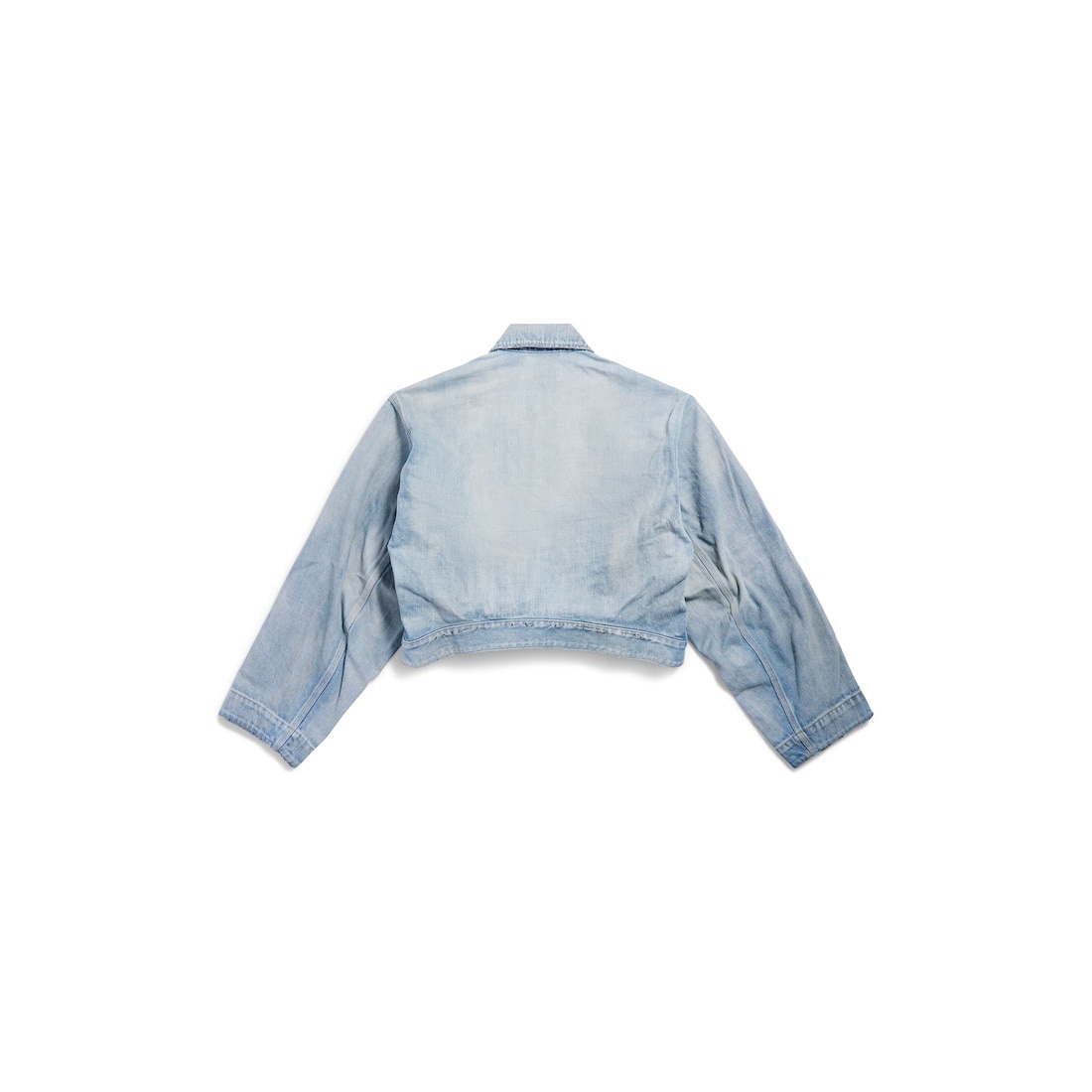 Women's Cropped Workwear Jacket in Light Blue - 2