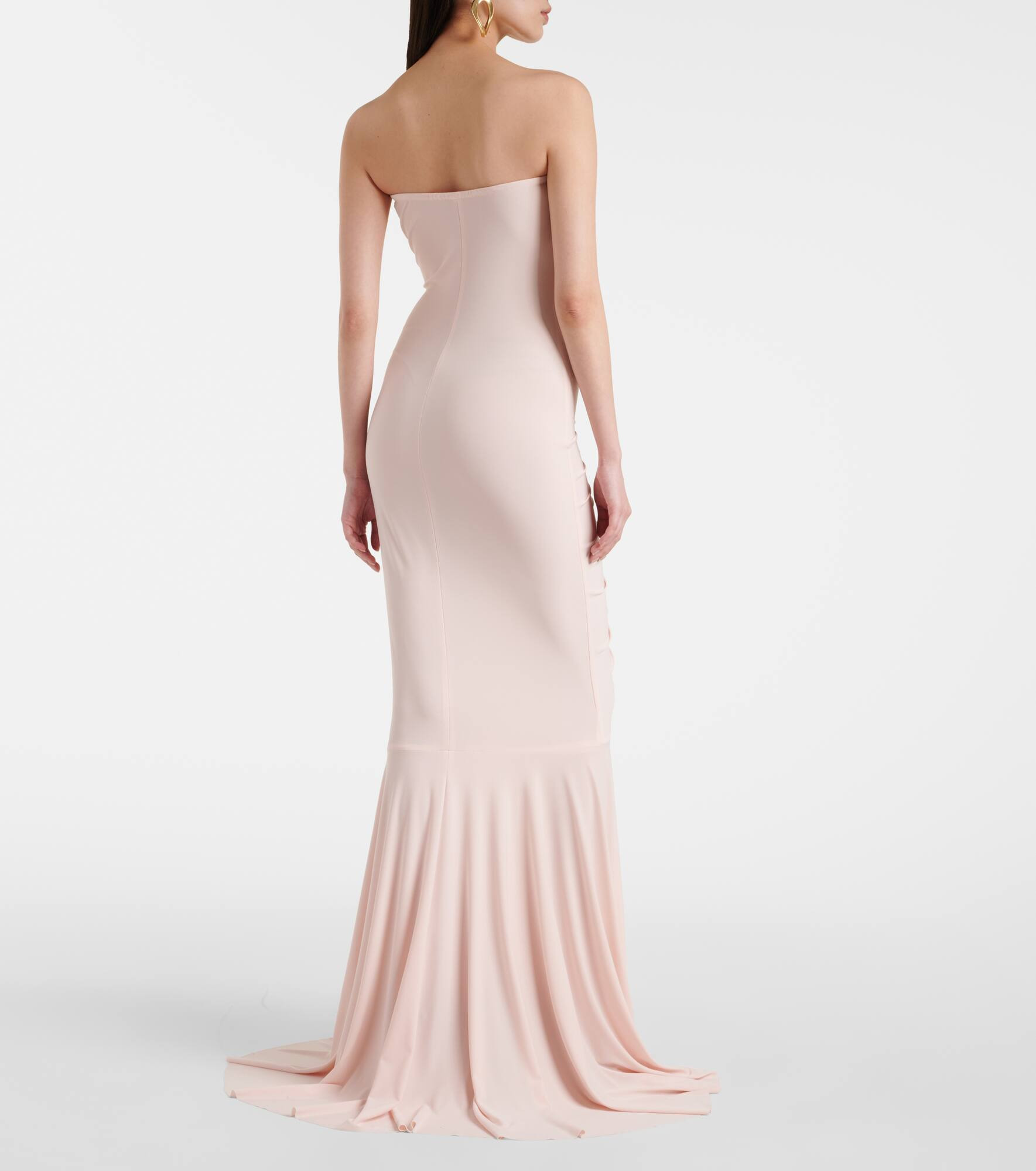 Ruched strapless gown - 3