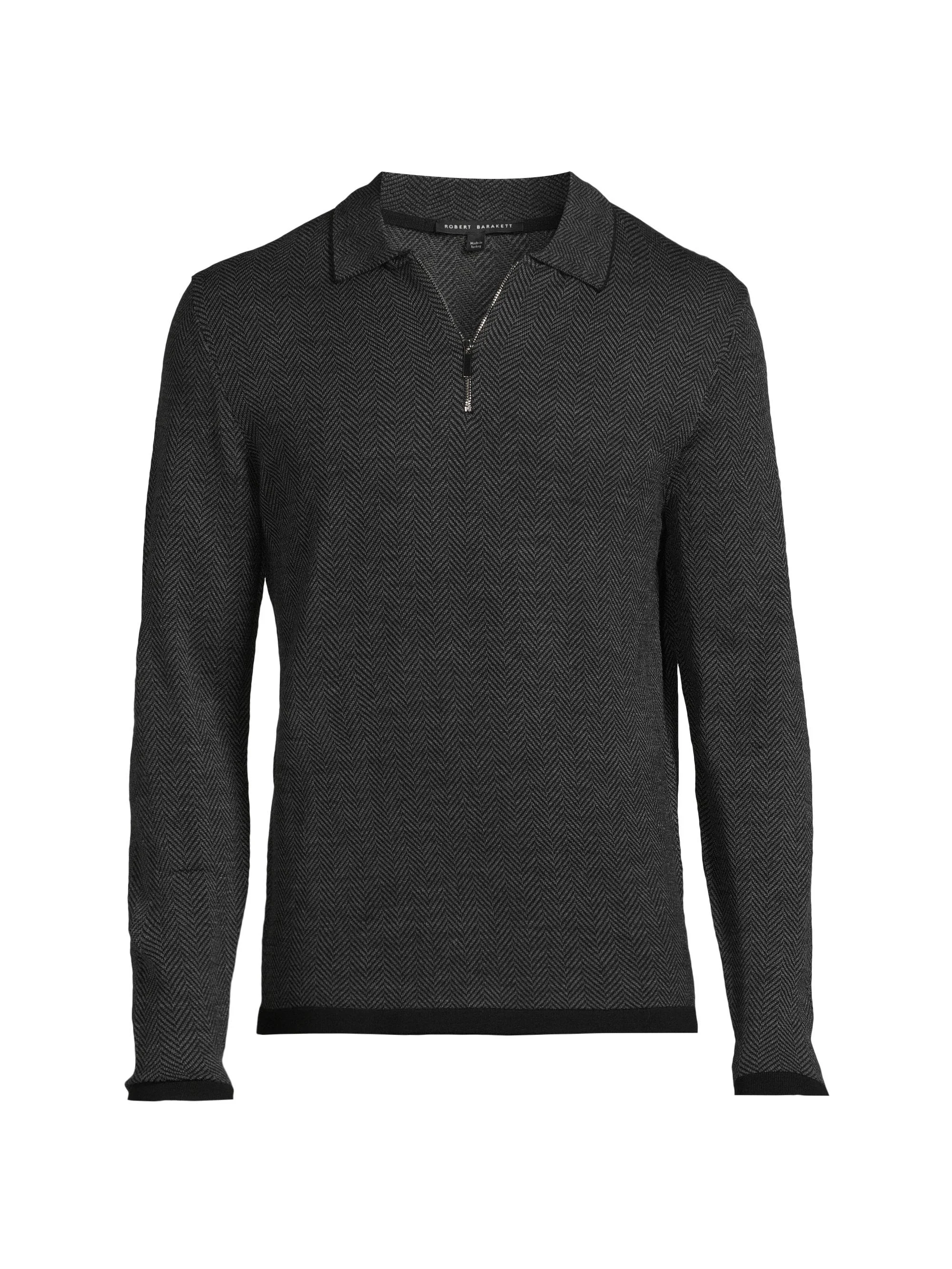 Men's Forthill Half Zip Sweater - Charcoal - 1