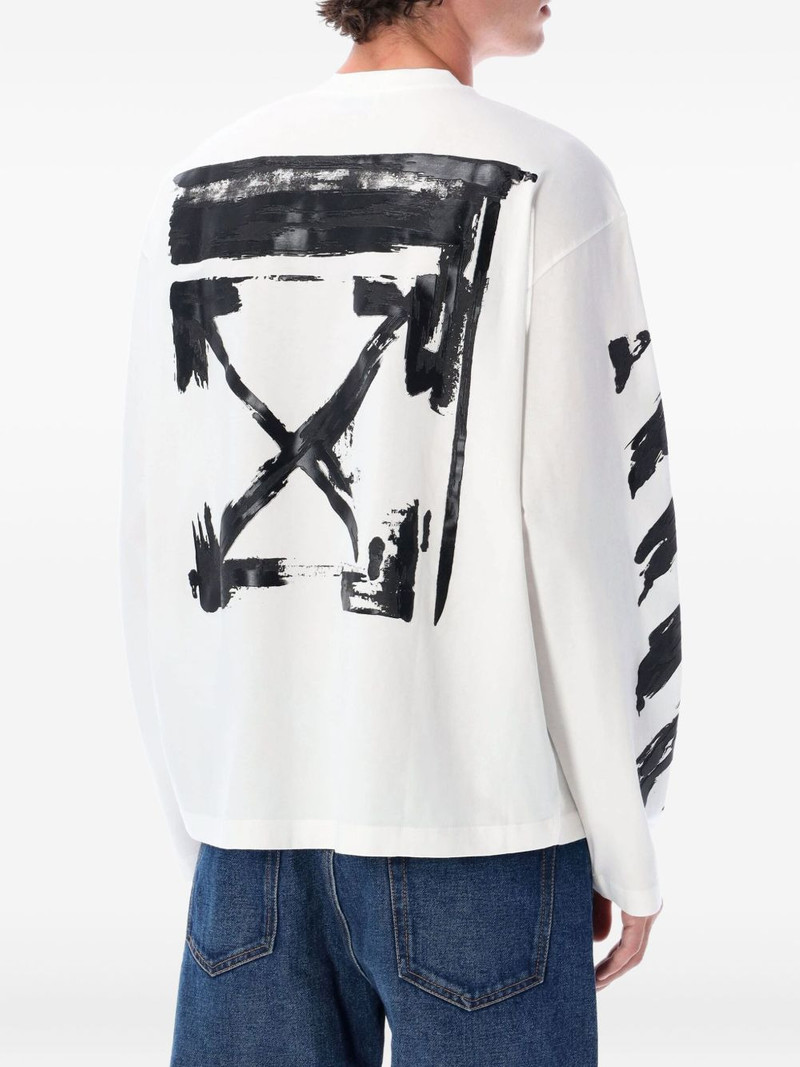 Off-White arrow-print long-sleeve T-shirt outlook