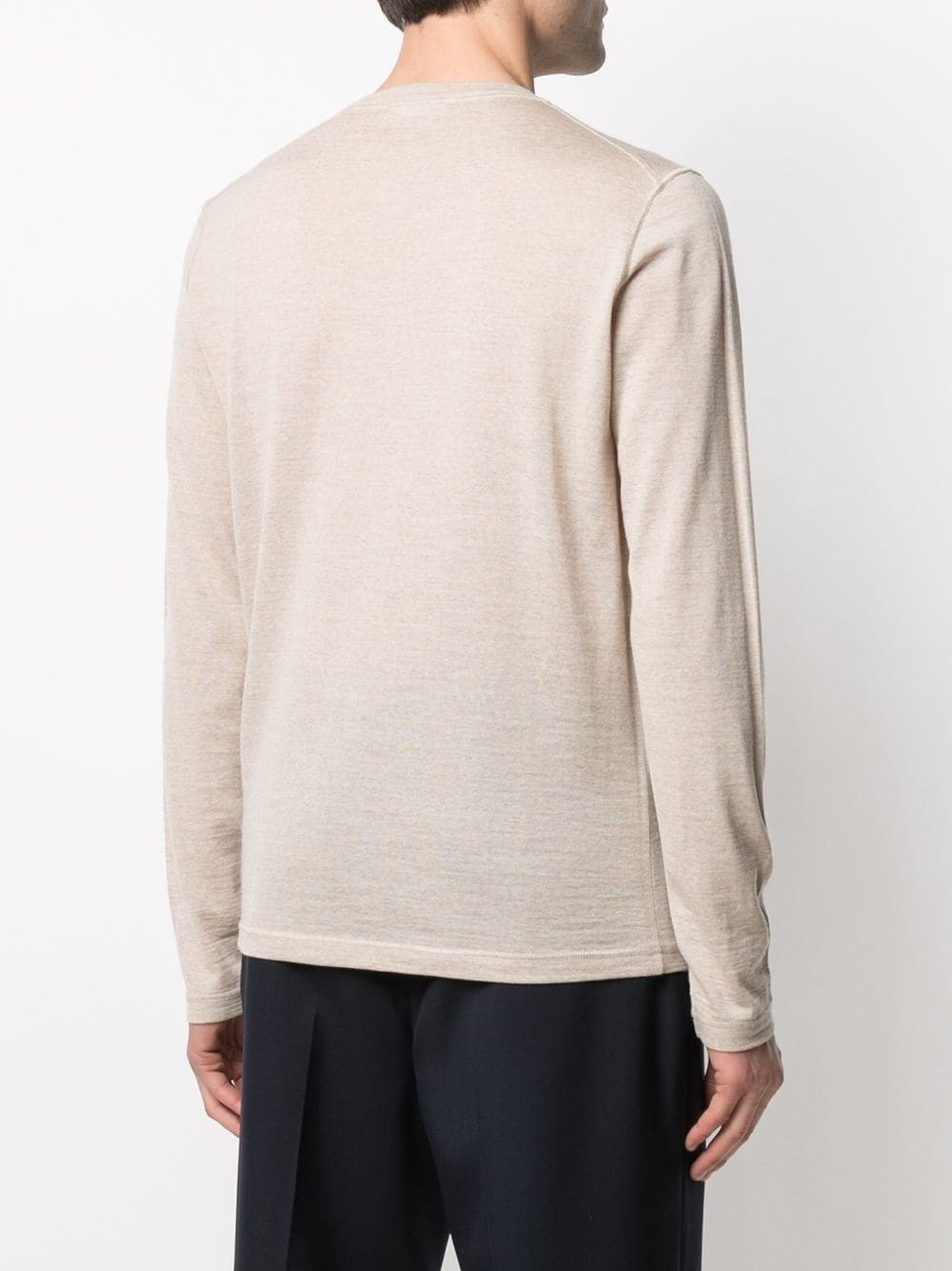 fine knit crew neck jumper - 4