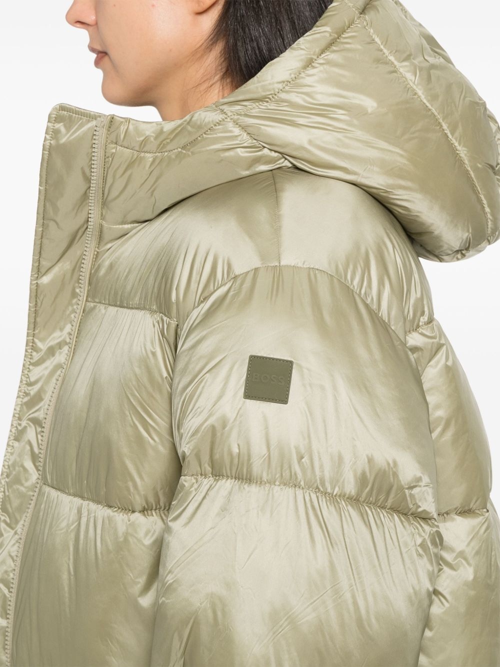 logo-appliqué coat - 5