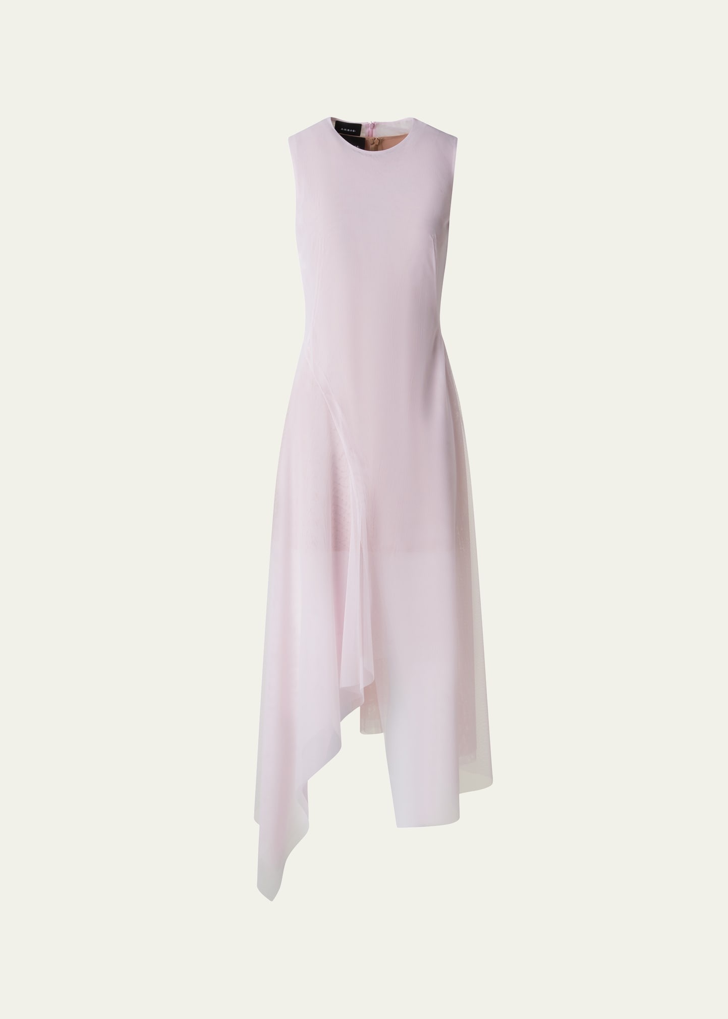 Double Layer Techno Tulle Midi Dress - 1