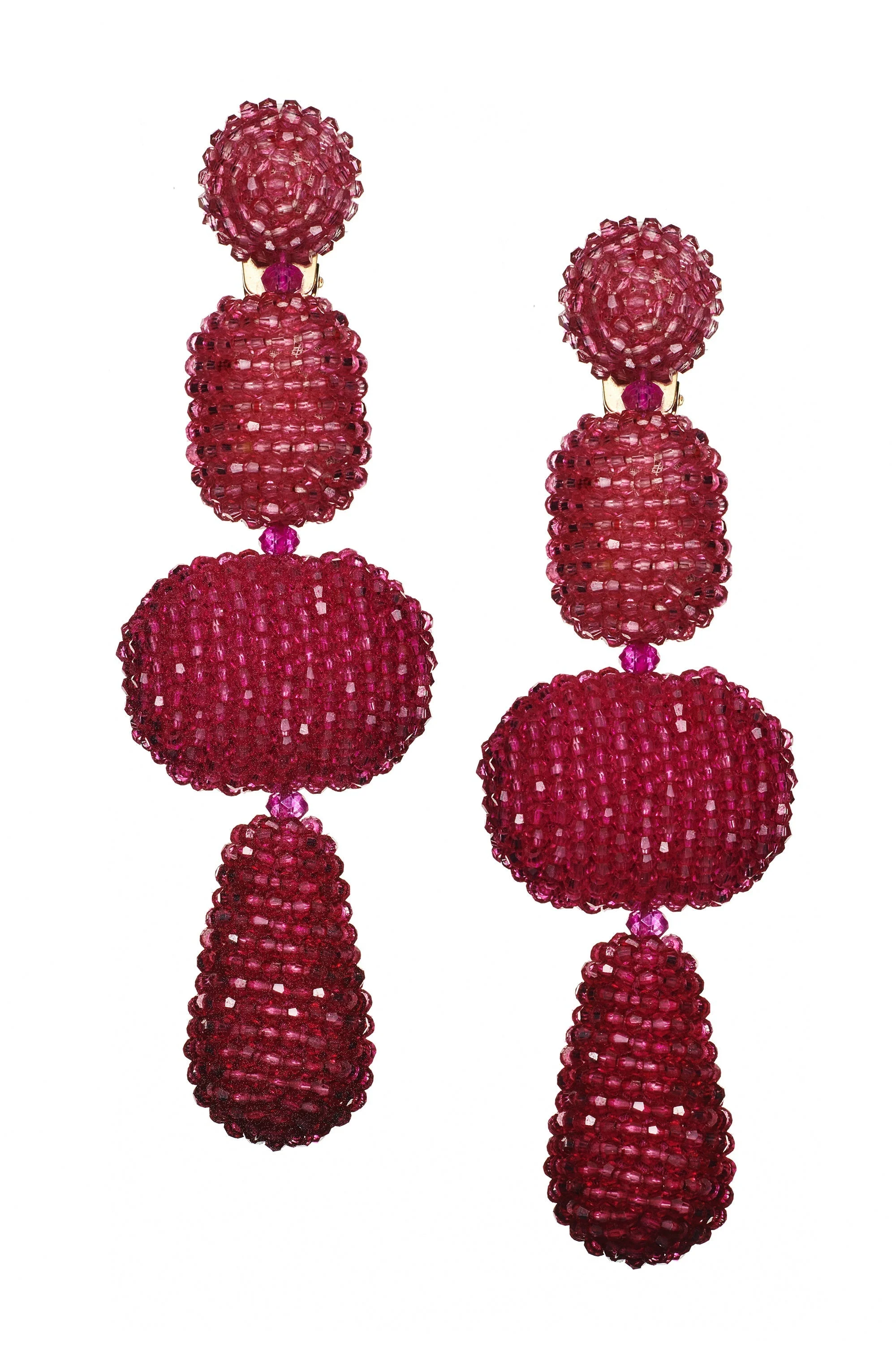 JOSEPHINE EARRINGS - RASPBERRY OMBRE - 1