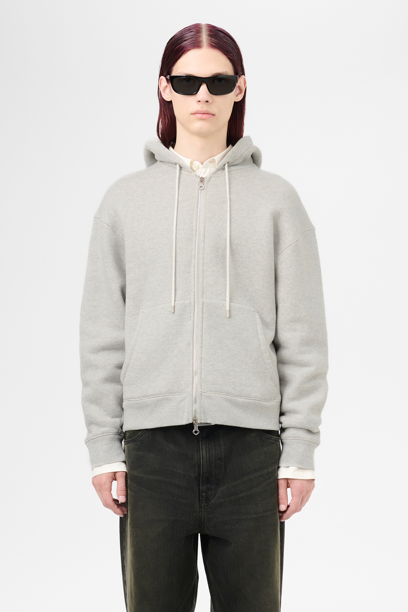 Rascal Hood Grey Melange Victory Fleece - 3
