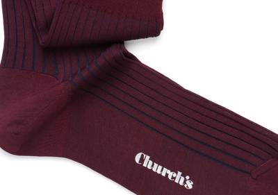 Church's Contrast ribbed long socks
Cotton Ribbed Long Burgundy outlook