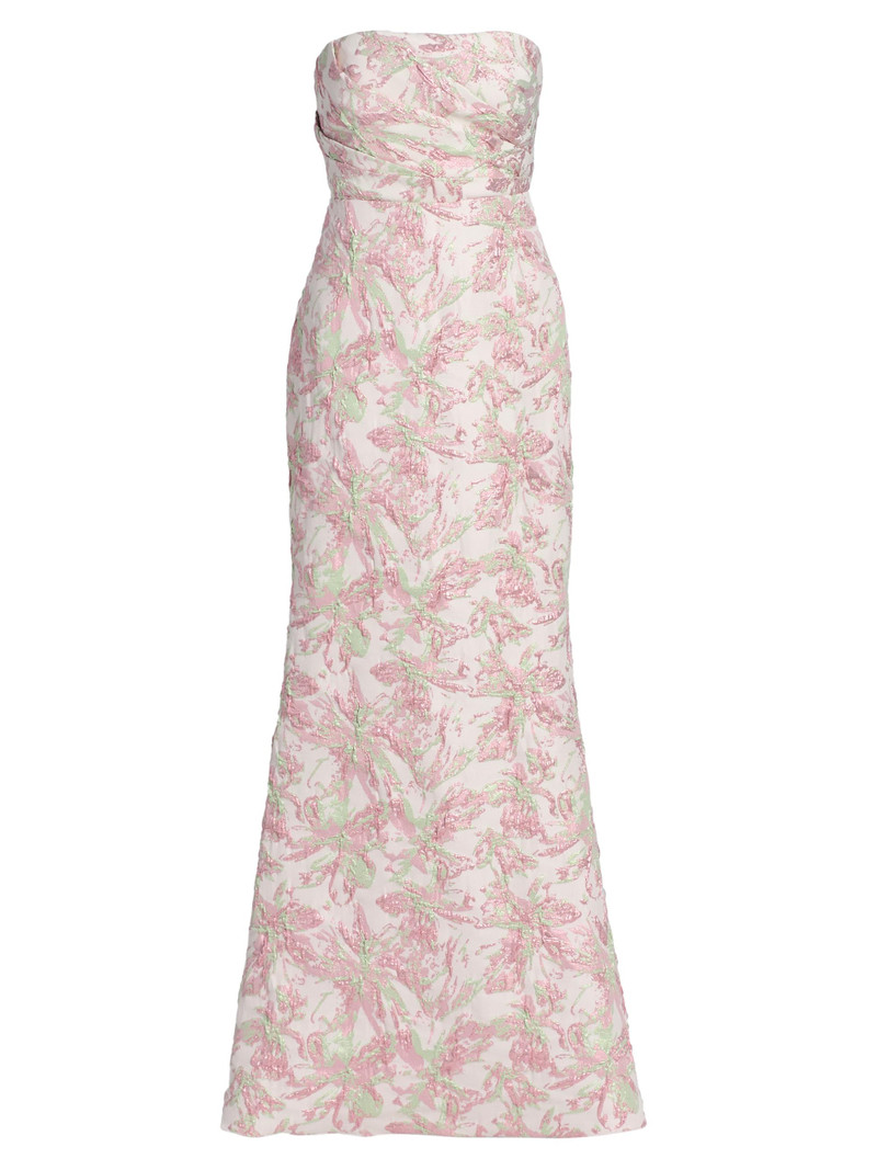 Women's Floral Jacquard Gown - Pink Multi 1