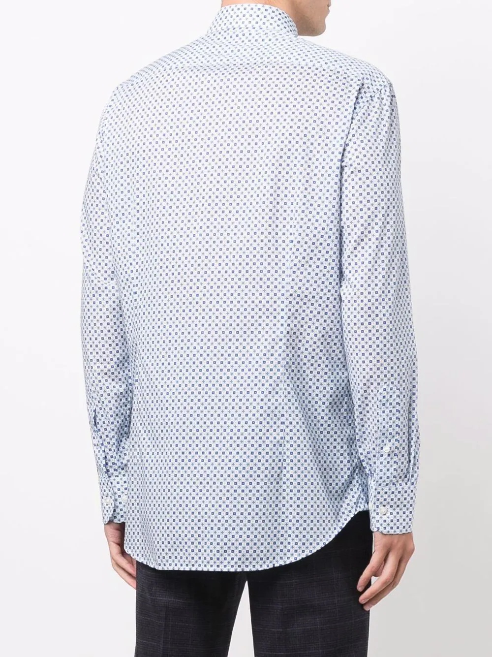 logo-embroidered geometric-print shirt - 4