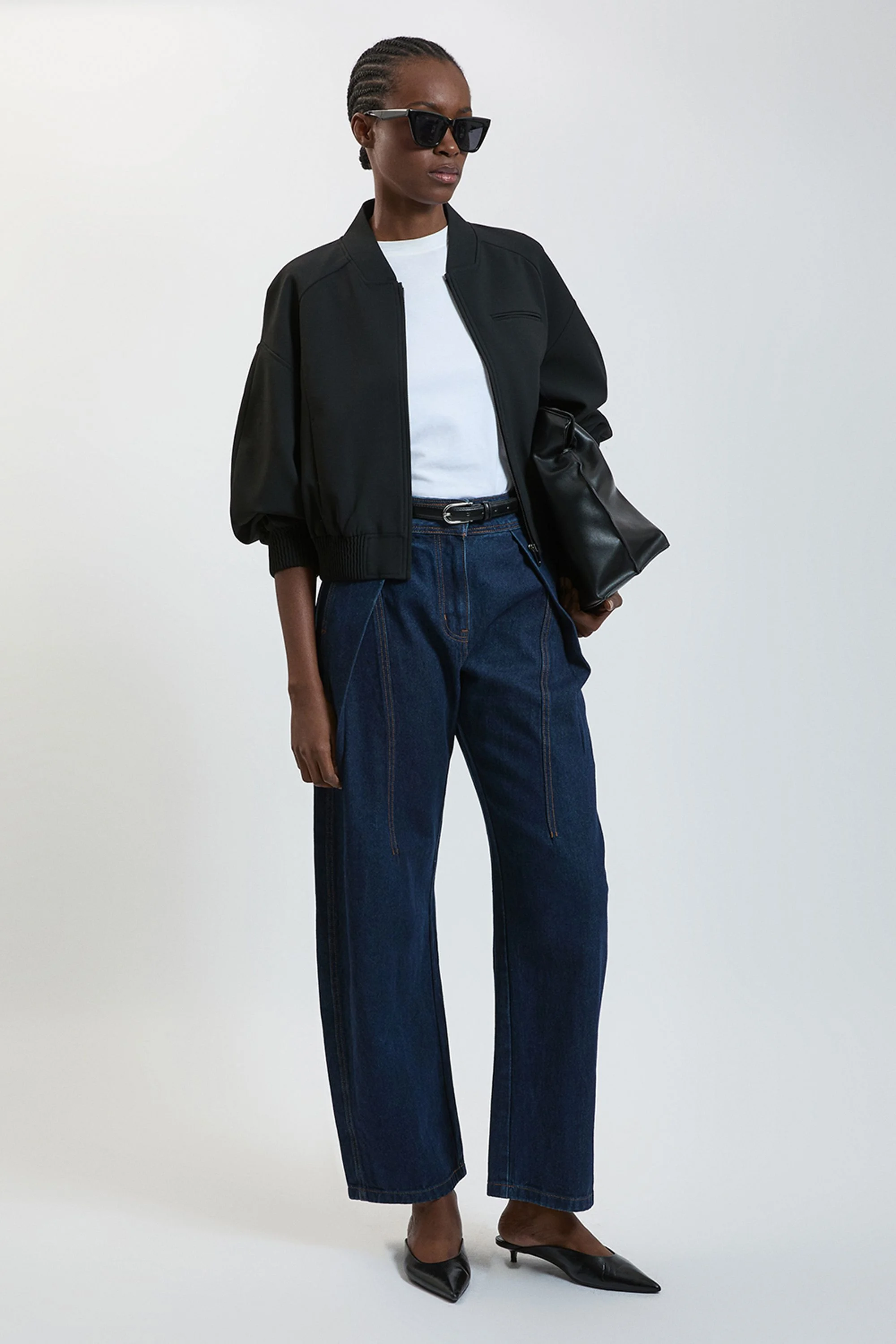 Compact Stretch Tailored Bomber Jacket - 1