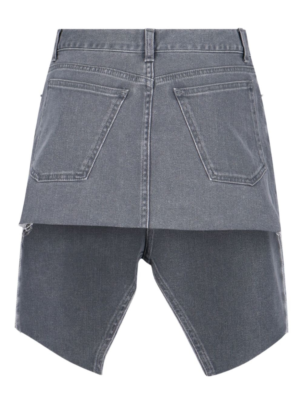 asymmetric denim skirt - 2