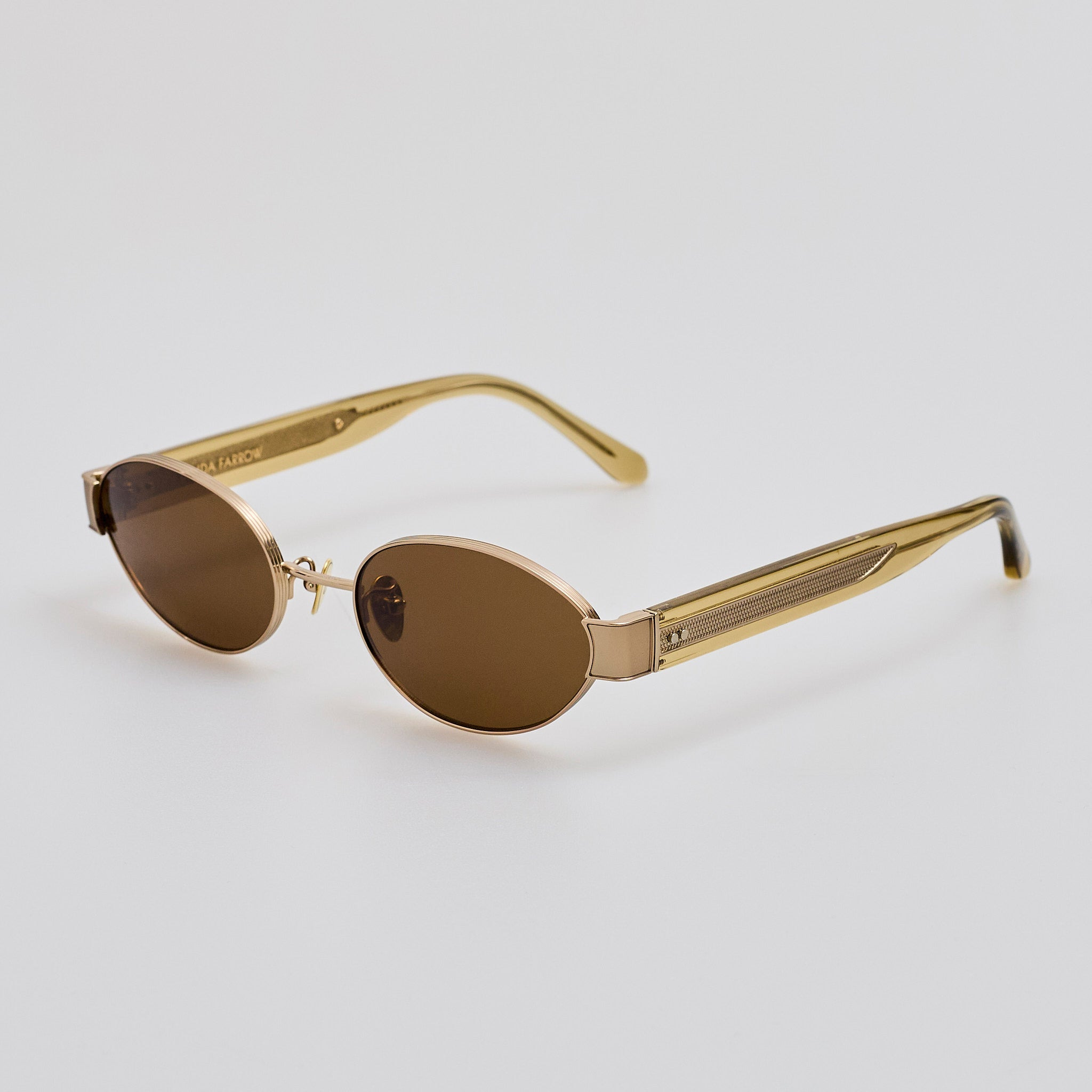 Sadie Sunglasses in 22K Gold and Khaki - 3