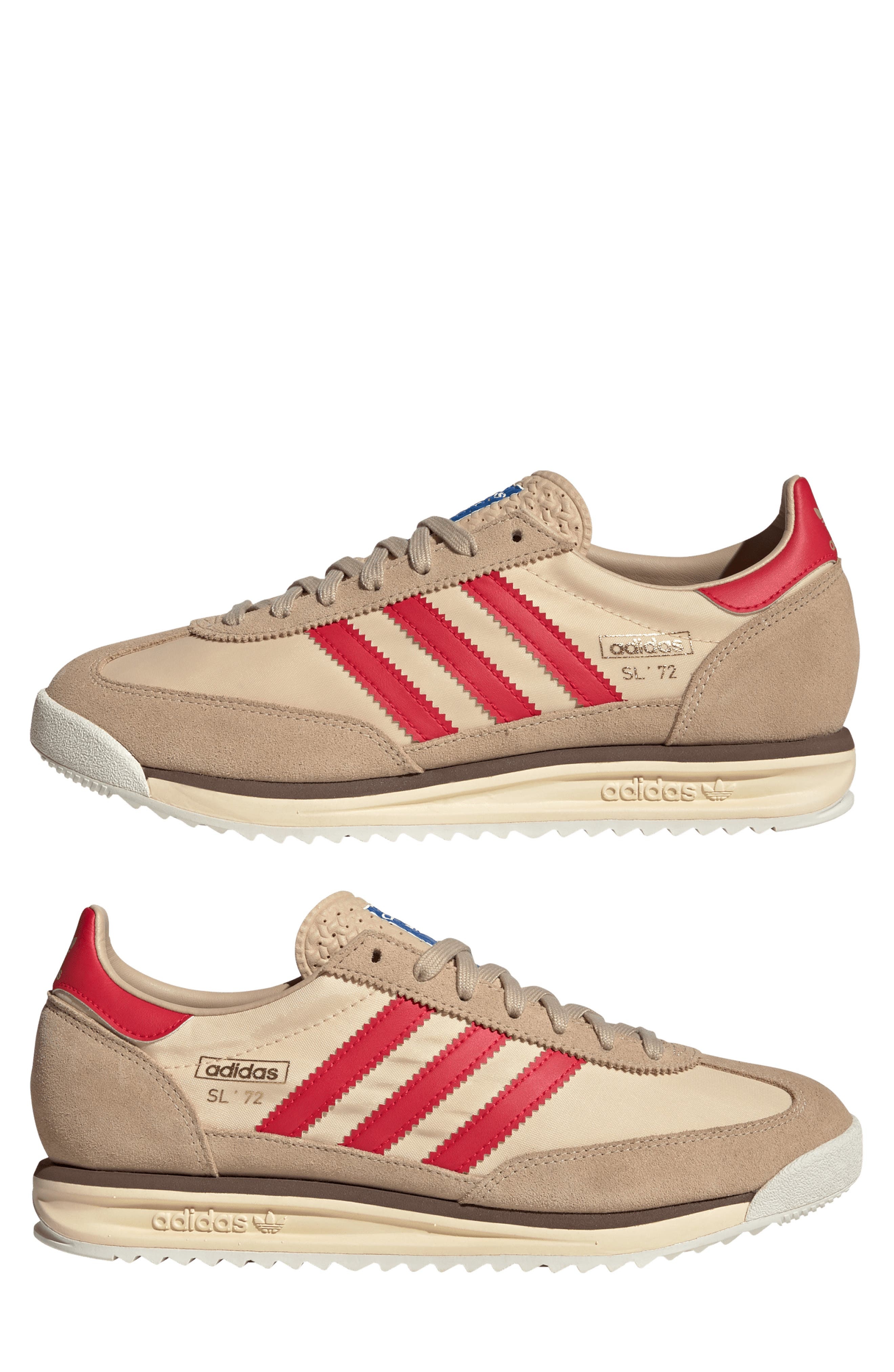 adidas Gender Inclusive SL 72 RS Sneaker in Beige/Pure Ruby/Sand at Nordstrom - 7