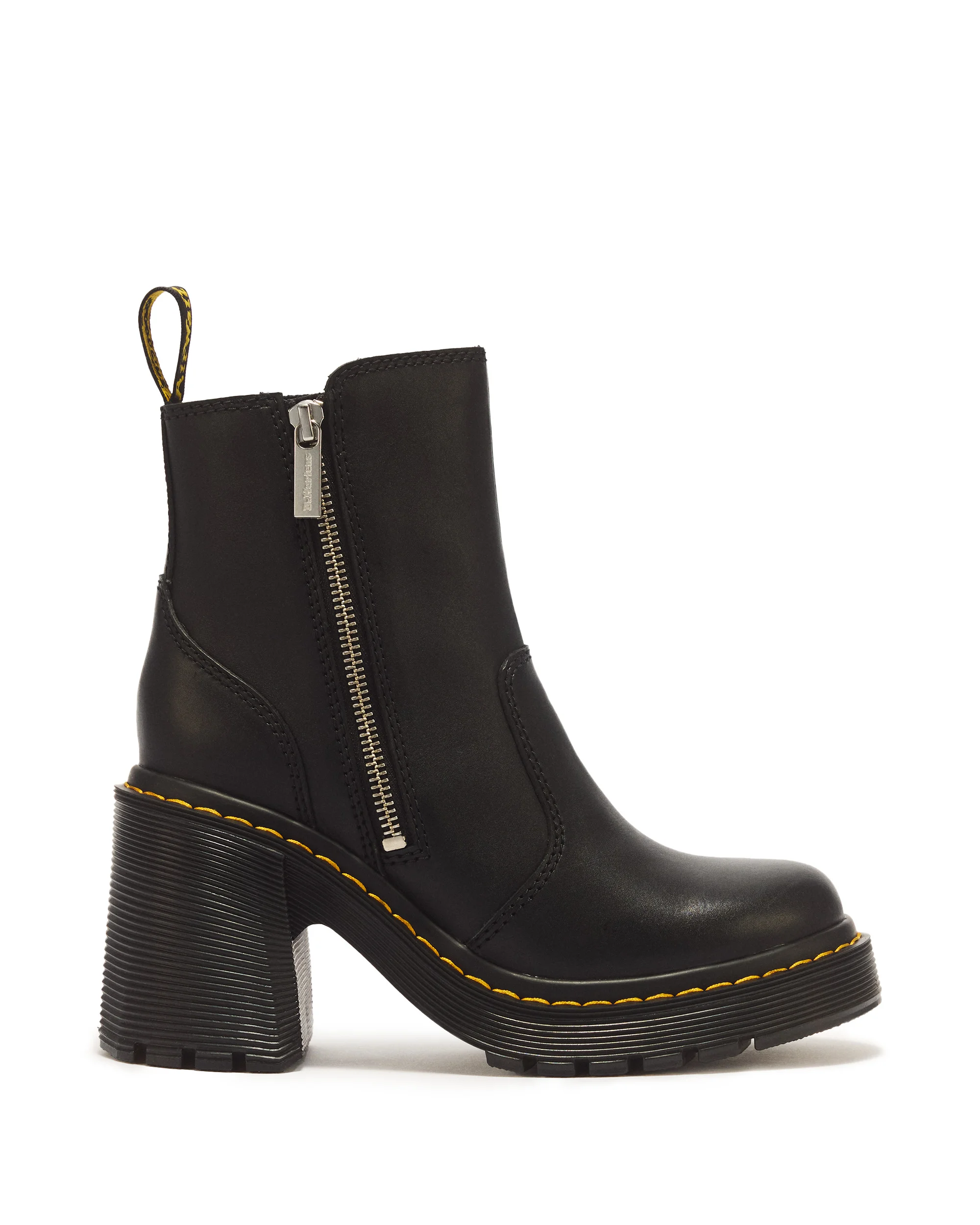 Spence Zip Sendal Leather Heeled Boots - 1